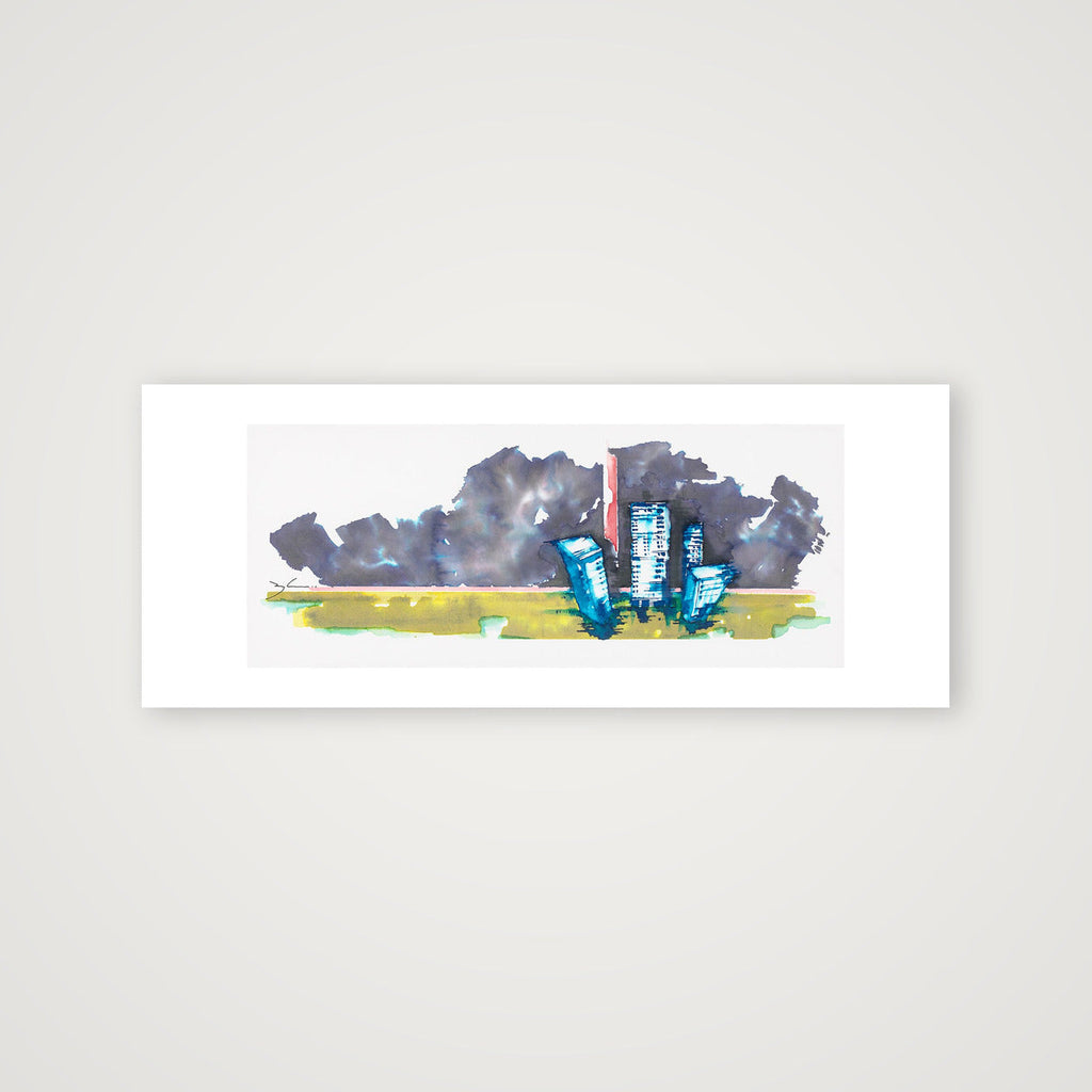 Watertowers — 51×20cm, 20×8" Print only