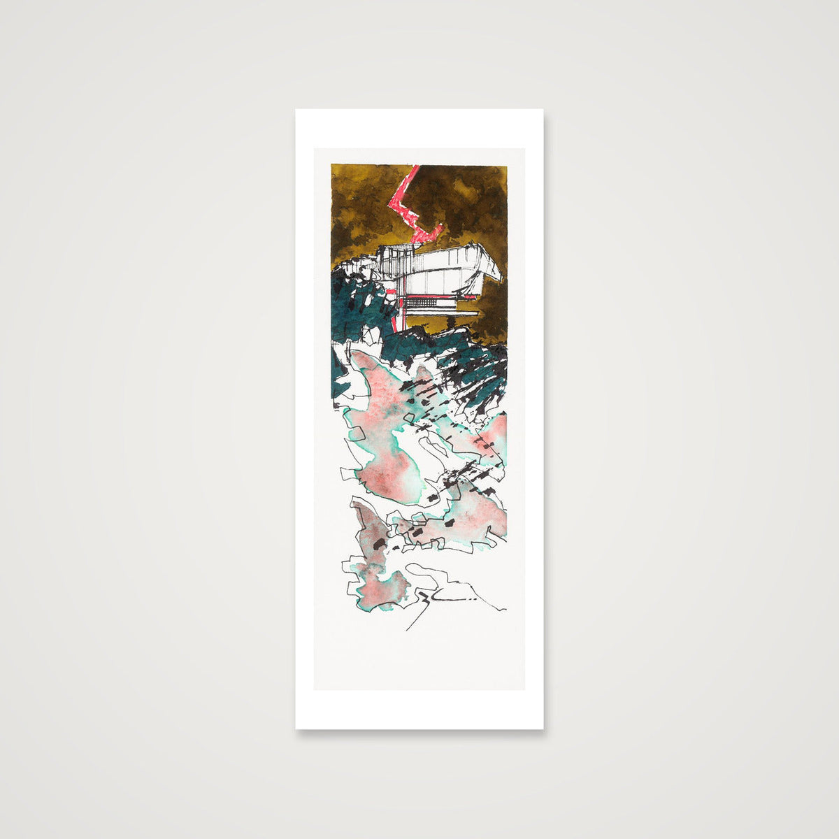 Study Cliffside — 41×102cm, 16×40" Print only
